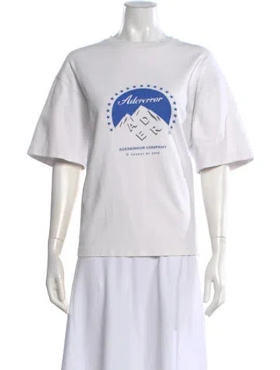 Pre-owned Ader Error Graphic Print Crew Neck T-shirt In White