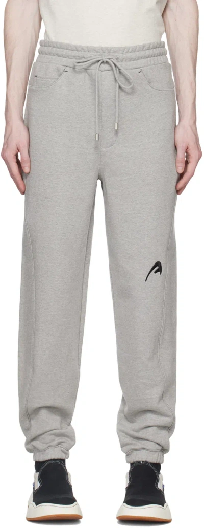 Ader Error Gray A-peec Sweatpants In Grey