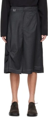 Ader Error Gray Alviat Shorts In Gray