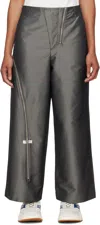 Ader Error Gray Fraven Trousers In Charcoal