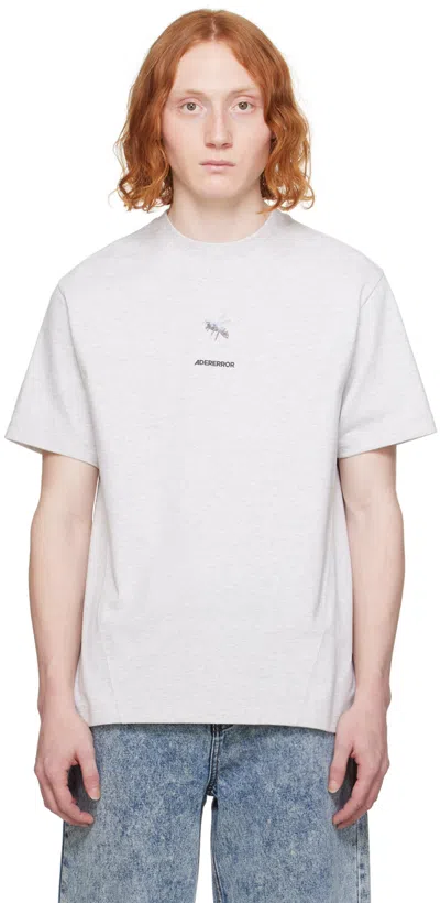 Ader Error Gray Graphic T-shirt