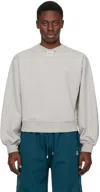 Ader Error Gray Langle Sweatshirt In Gray