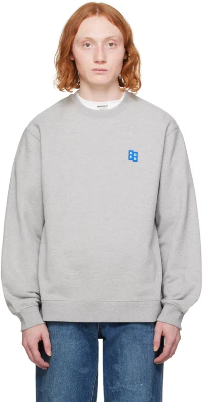 Ader Error Grey Patch Sweatshirt In Grey