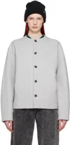Ader Error Gray Polyd Cardigan In Gray
