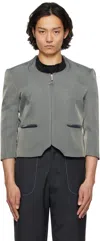 Ader Error Gray Product 3. Blazer In Charcoal