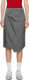 Ader Error Gray Product. 67 Midi Skirt In Charcoal