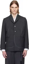 Ader Error Single-breasted Blazer In Grey