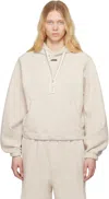 Ader Error Gray Realce Product. 29 Hoodie In Oatmeal