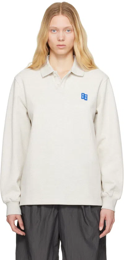 Ader Error Gray Sig; Bl Tag 04 Polo In Oatmeal