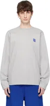 Ader Error Trs Tag Long-sleeved T-shirt In Grey