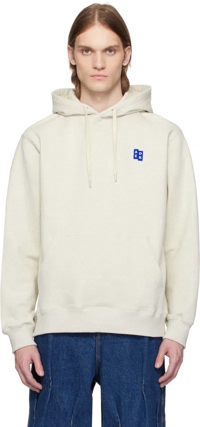 Ader Error Gray Sig; Trs Tag Hoodie In Oatmeal