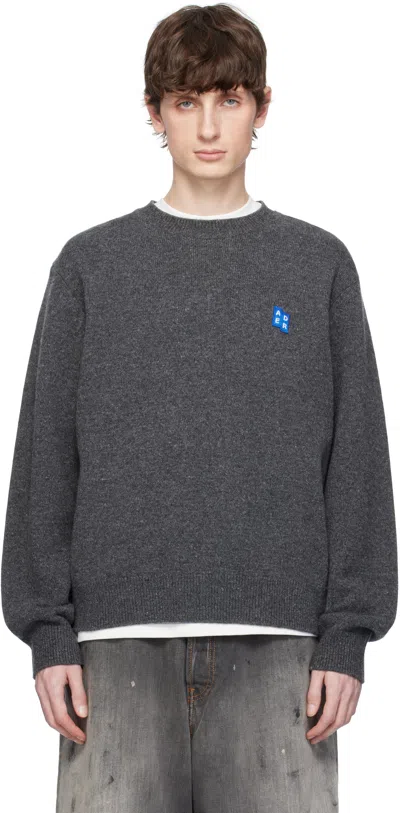 ADER ERROR GRAY SIG; TRS TAG KNIT 01 SWEATER