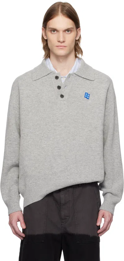 ADER ERROR GRAY SIG; TRS TAG KNIT 02 POLO