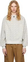 Ader Error Gray Tetraight Product. 43 Sweatshirt In Noir