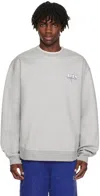 Ader Error Gray Thread Sweatshirt In Grey