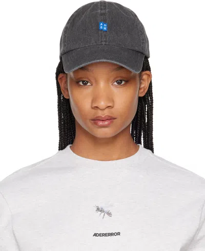 Ader Error Gray Trs Tag 01 Cap In Charcoal