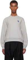 Ader Error Crew-neck Cotton Sweatshirt In Grey