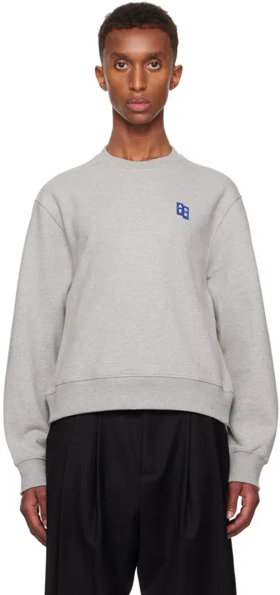 Ader Error Gray Trs Tag 01 Sweatshirt In Grey