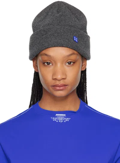 Ader Error Grey Trs Tag 02 Beanie In Charcoal