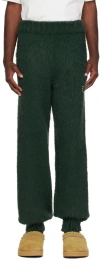 Ader Error Green Embroidered Sweatpants In Green