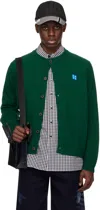 ADER ERROR GREEN SIGNIFICANT PATCH CARDIGAN