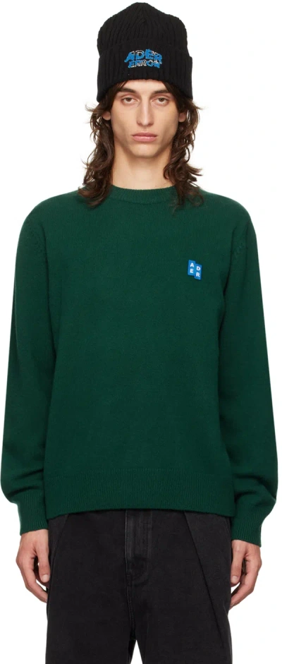 Ader Error Green Trs Tag 01 Sweater