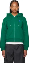 ADER ERROR GREEN SIGNIFICANT TRS TAG HOODIE