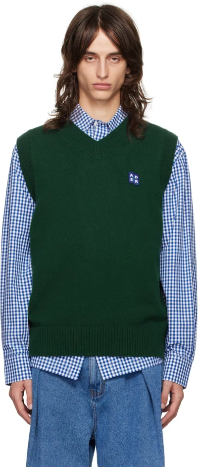 Ader Error Green Trs Tag Knit Vest