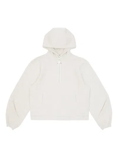 Ader Error Half-zip Hoodie In White