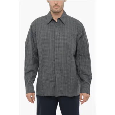 Ader Error Hidden Buttoning Checked Shirt