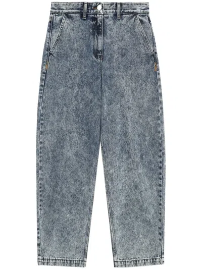 Ader Error High-rise Boyfriend Jeans In Blue