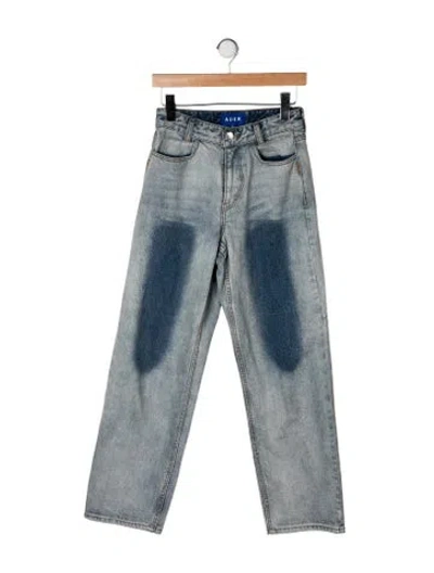 Pre-owned Ader Error High-rise Straight Leg Jeans In Blue