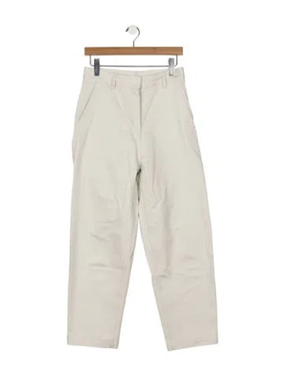 Pre-owned Ader Error High-rise Wide Leg Jeans In White
