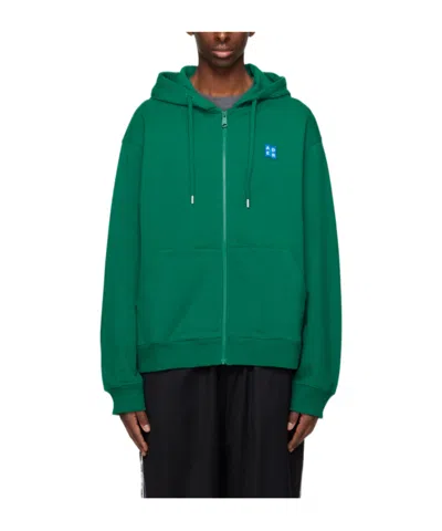 Ader Error Hooded Casual Jacket In Green