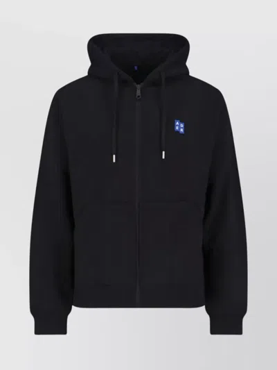 Ader Error Hooded Sweatshirt With Front Pockets And Cuffs In Black