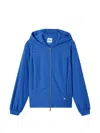 Ader Error Hooded Zip Jacket In Blue