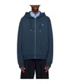 Ader Error Hooded Zipper Casual Jacket In Blue