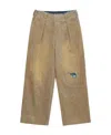 Ader Error Imitation Of Old Design Casual Pants In Brown