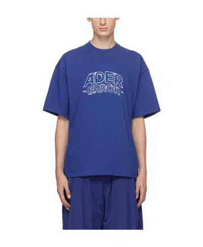 Ader Error Item O-neck Short-sleeved T-shirt In Blue