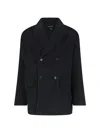 Ader Error Double-breasted Jacket Flap Pockets In Black