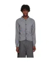Ader Error Jacquard Cardigan In Gray