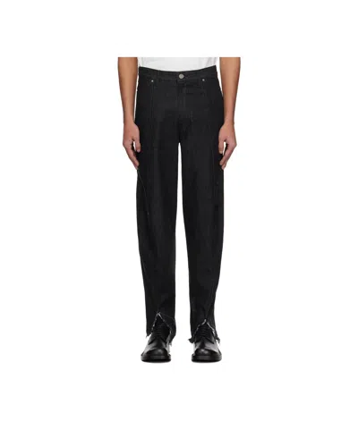 Ader Error Jeans With Belt Loops In Black