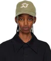 Ader Error Khaki Cursive Trs Cap In Khaki