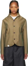 Ader Error Khaki Koven Blazer In Khaki