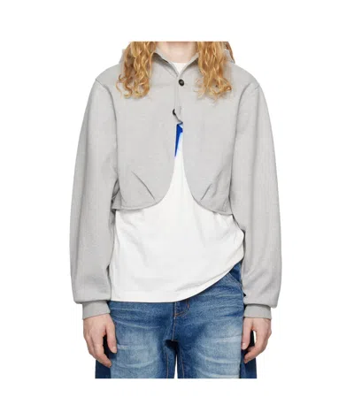 Ader Error Knitted Hoodie In White