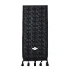 Ader Error Knitted Mesh Scarf In Black