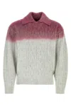 Ader Error Two-tone Stretch Acrylic Blend Sweater In Multicoloured