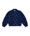 Ader Error Lapel Geometric Pattern Casual Jacket In Blue