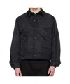 Ader Error Lapel Long Sleeve Casual Jacket In Black