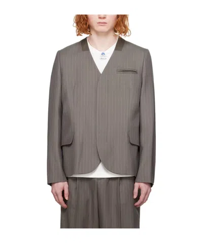 Ader Error Lawren Suit Coat In Gray